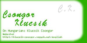 csongor klucsik business card